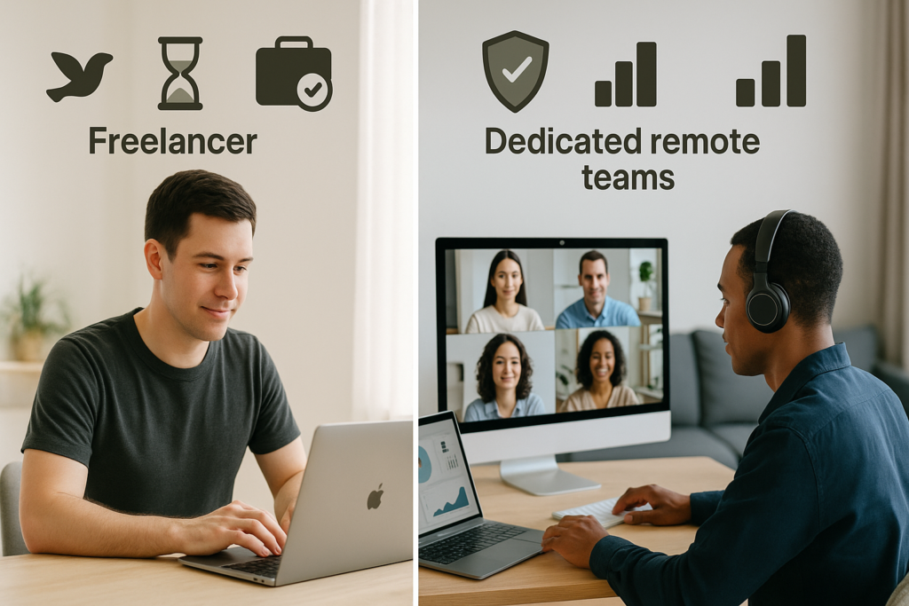 Freelancers vs Dedicated Remote Teams: What’s Better for modern businesses
