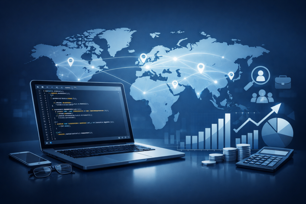 Cost to Hire PHP Developers in 2025 showing global developer rates, hiring models, and PHP development costs for businesses